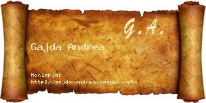 Gajda Andrea névjegykártya